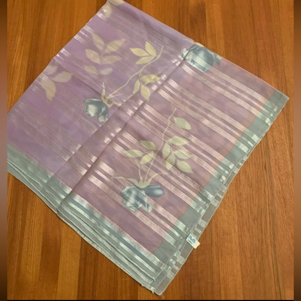 New Women's Square 40"x40" Scarf/Hijab/Shawl - Purple-Grey-Blue